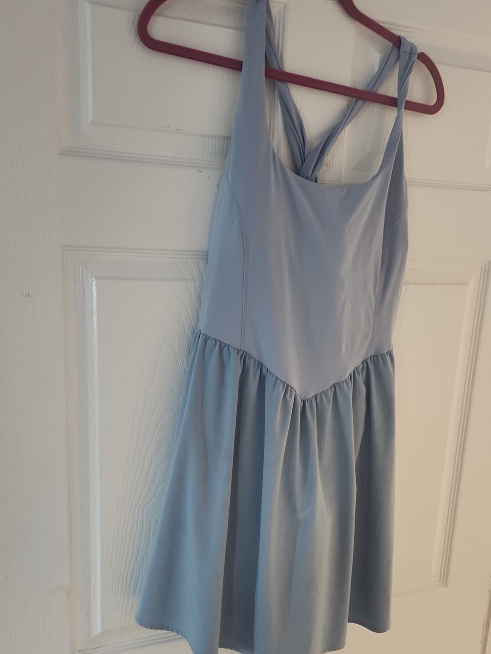 Light Blue Women's Sleeveless Skater Dress